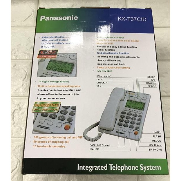 Điện thoại hiển thị số gọi đến Panasonic KXT37CID