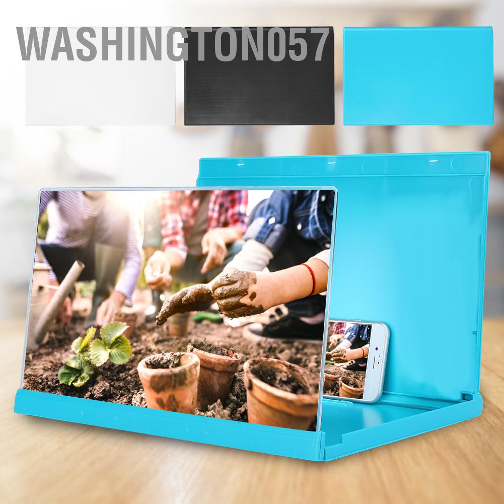 Washington057 3D 14 Inch Universal Screen Magnifier Smartphone Amplifier with Foldable Bracket for Video