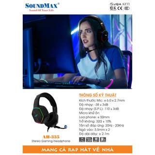 Tai nghe led gaming soundmax ah-335