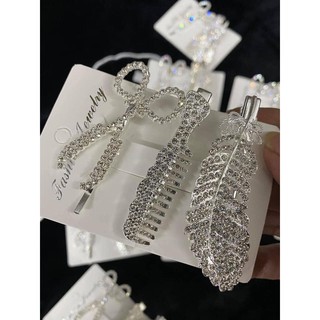 Bộ 3 kẹp tóc đính đá sang chảnh