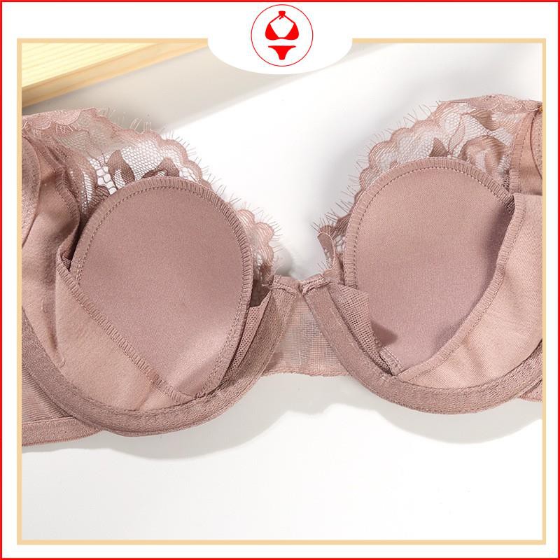 Bộ đồ lót ⚡kèm quà tặng ⚡ Set đồ lót cao cấp  khuy vàng ren mút mỏng có gọng C1219 | BigBuy360 - bigbuy360.vn