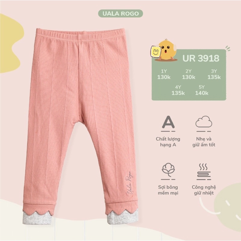 Quần Legging Cotton Tăm Cho Bé Gái UalaRogo