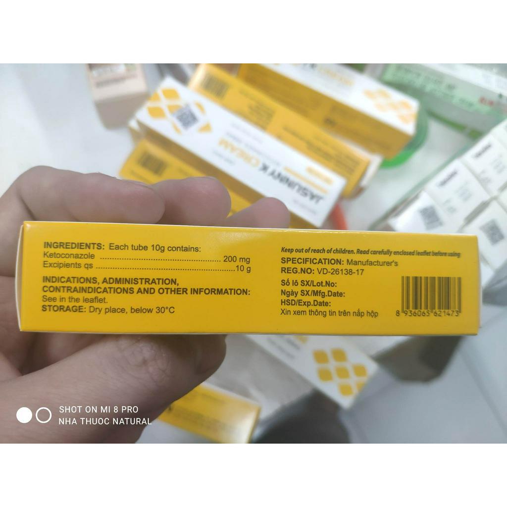 Kem Bôi Nấm Lang Ben,Lác Nấm Kẻ tay + Chân Jasunny K Ketõconazol 200mg tube 10g