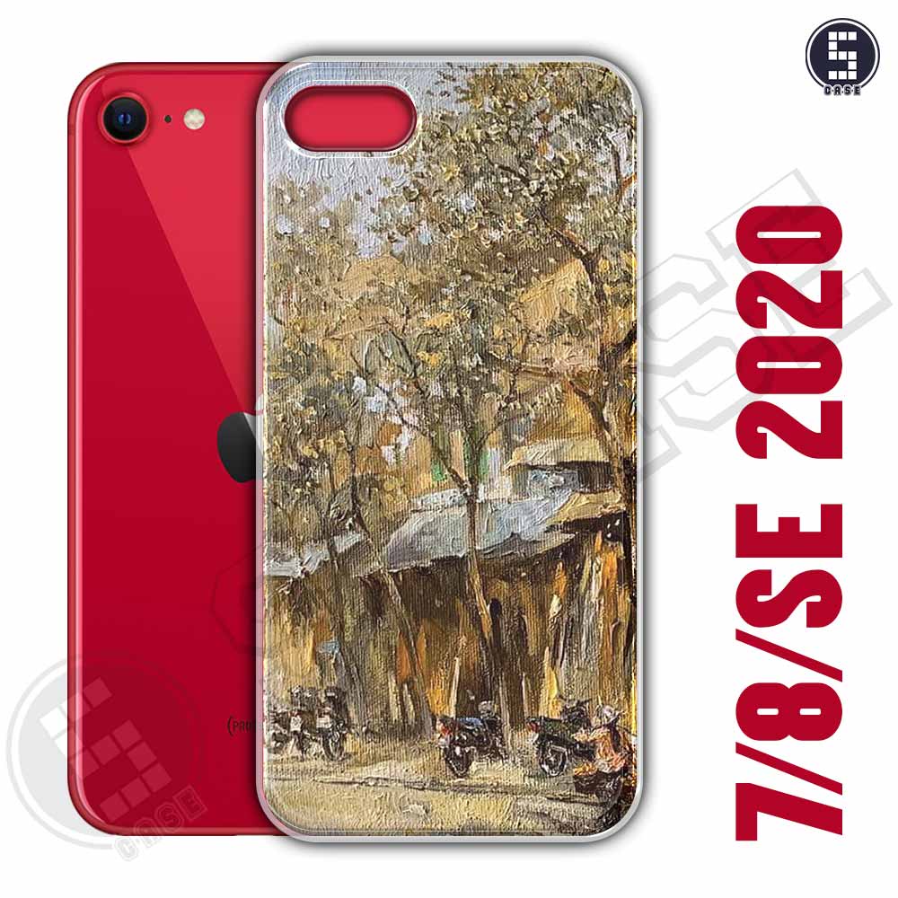 Ốp điện thoại iPhone SE 2020 / iPhone 7 / iPhone 8 Dẻo Chống Shock Nhiều Mẫu Tuyển Tập 6 Phố Cổ Sơn Dầu A1206-CL6