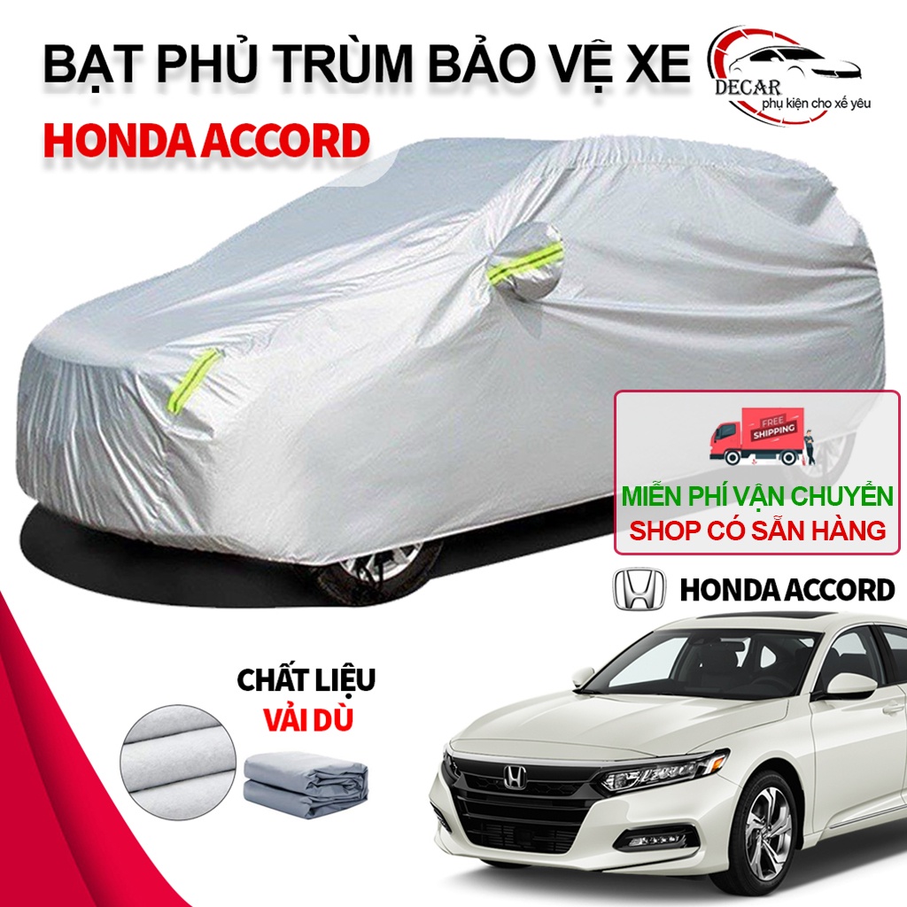 [HONDA ACCORD] Bạt phủ trùm bảo vệ xe ô tô Honda Accord , bạt vải dù Oxford đậy bao trùm xe oto sedan 5 chỗ