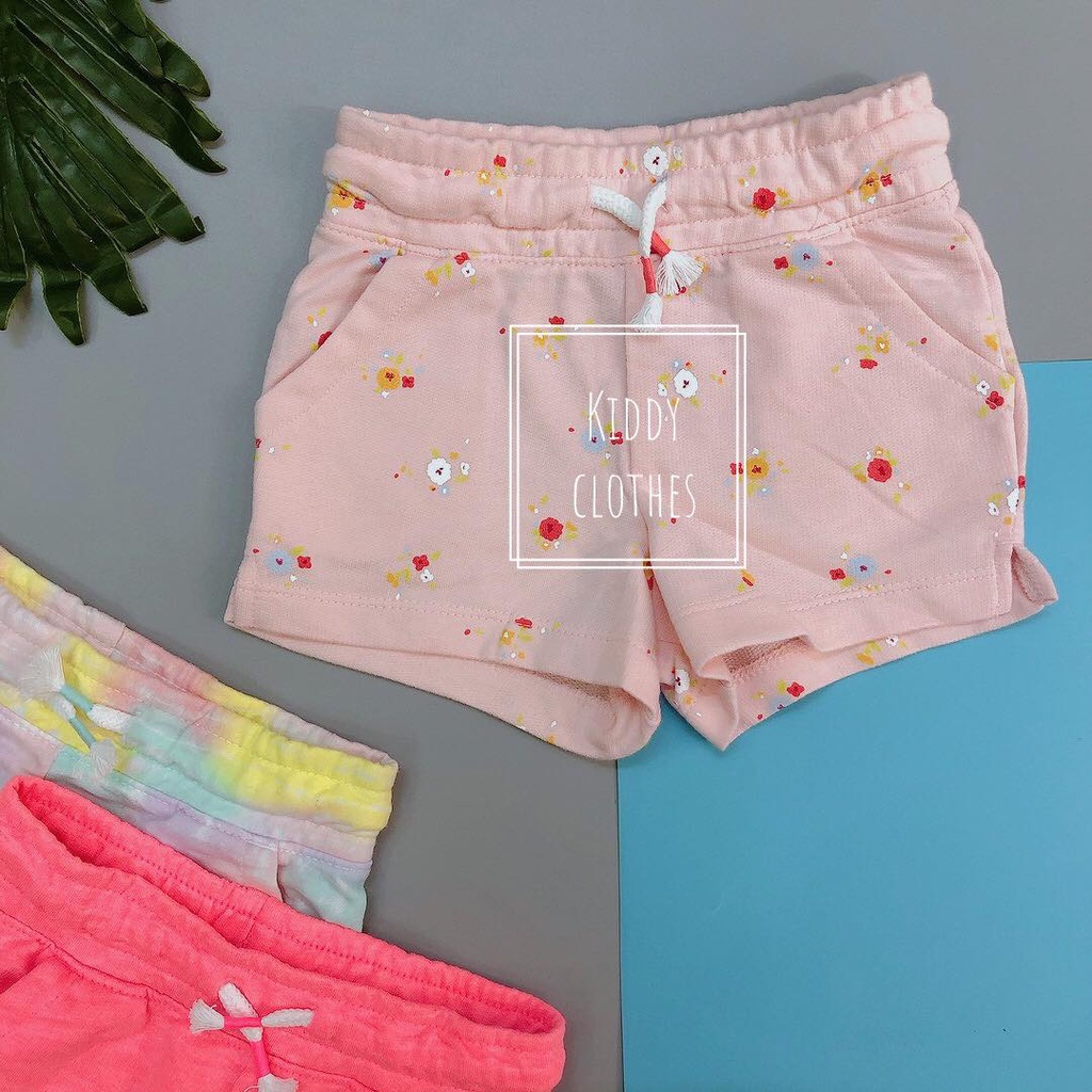 Quần short thun da cá bé gái chất cotton mềm, mát hàng xuất dư nhiều mẫu