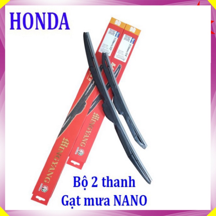 Bộ 2 thanh gạt nước mưa ô tô đa năng Nano cao cấp dành cho hãng xe Honda (HÀNG LOẠI 1)