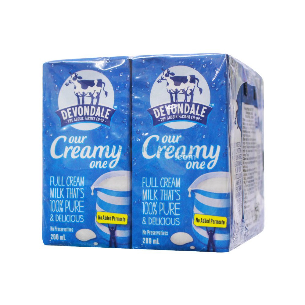 Lốc 6 Sữa Tươi Devondale Full Cream Hộp 200ml
