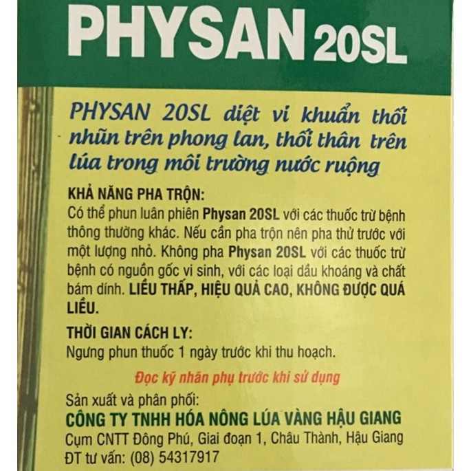 Physan diệt vi khuẩn thối nhũn hoa lan thuốc trị thối nhũn nhập khẩu-  chuyên dụng.