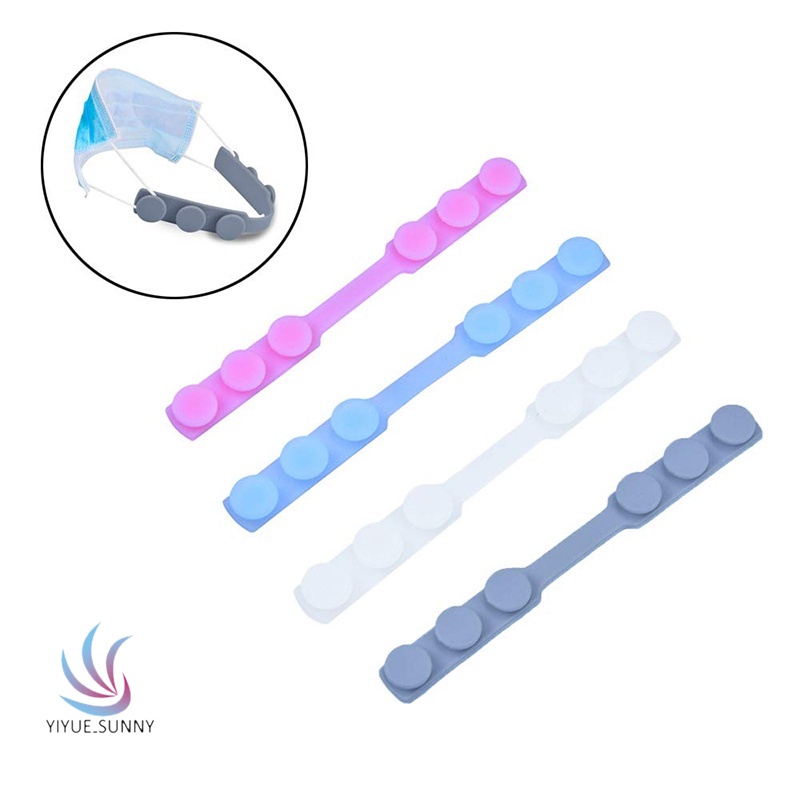 Bộ 4 Móc Đeo Khẩu Trang 3 Mức Độ Bằng Silicone Chống Trượt Có Thể Điều Chỉnh