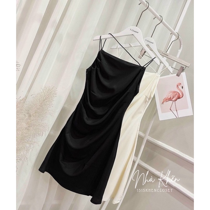 Đầm 2 dây chéo cách điệu hở lưng