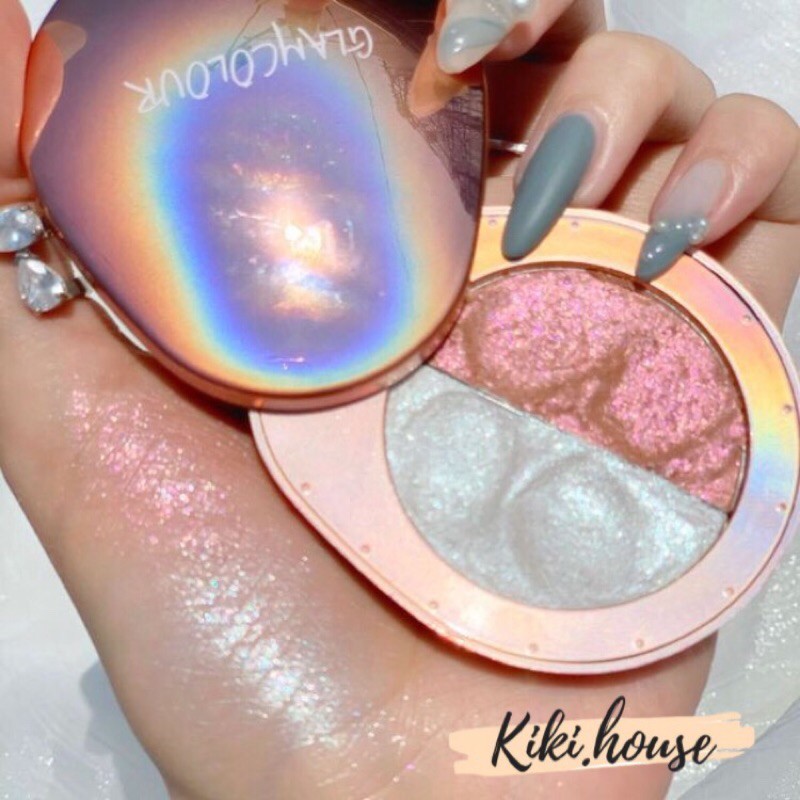 Phấn Má Nhũ Kiêm Phấn Bắt Sáng 2in1 GlamColour Vỏ Sò