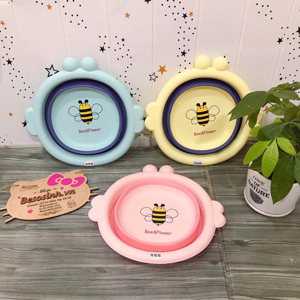 chậu rửa mặt gấp gọn ong