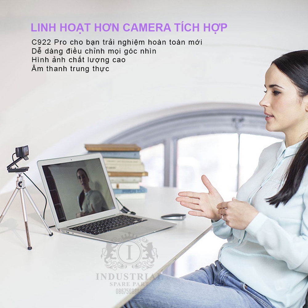 Webcam Logitech C922 Pro Stream Full HD, kèm chân. Bảo hành chính hãng theo serial sản phẩm