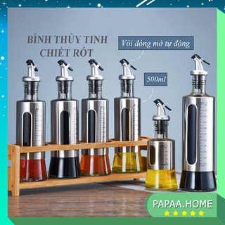 Chai Thủy Tinh Chiết Rót, Đựng Nước Tương, Dầu Ăn, Nước Chấm Dung Tích PAPAA.HOME