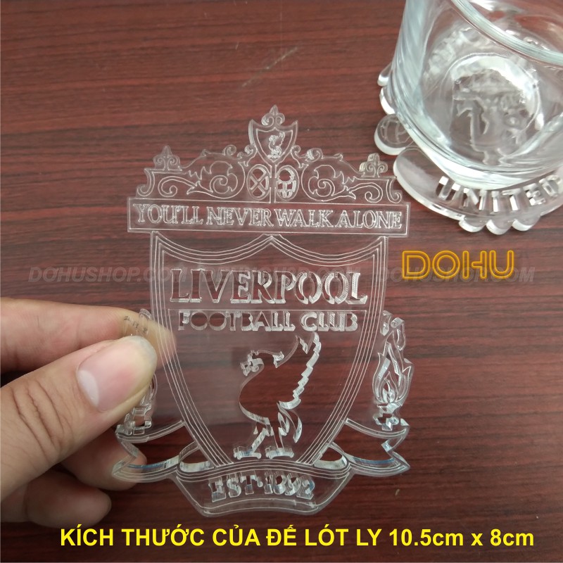 Miếng Lót Ly Độc Lạ Bằng Mica Trong Suốt Logo Liverpool - DOHU