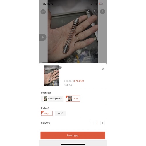 Càng Thắng Salaya inox 304 Gắn Thông Dụng Các Dòng Xe Ga, Xe Số