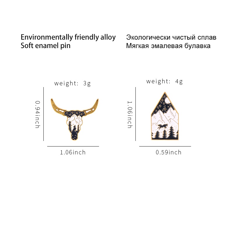 Ghim Cài Áo QIHE JEWELRY 2 Kiểu Tùy Chọn Hình Động Vật Hoạt Hình Dễ Thương