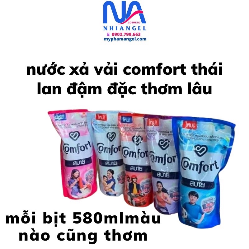 nước xả vải comfor thái lan thơm mát dịu nhẹ bịch 580ml