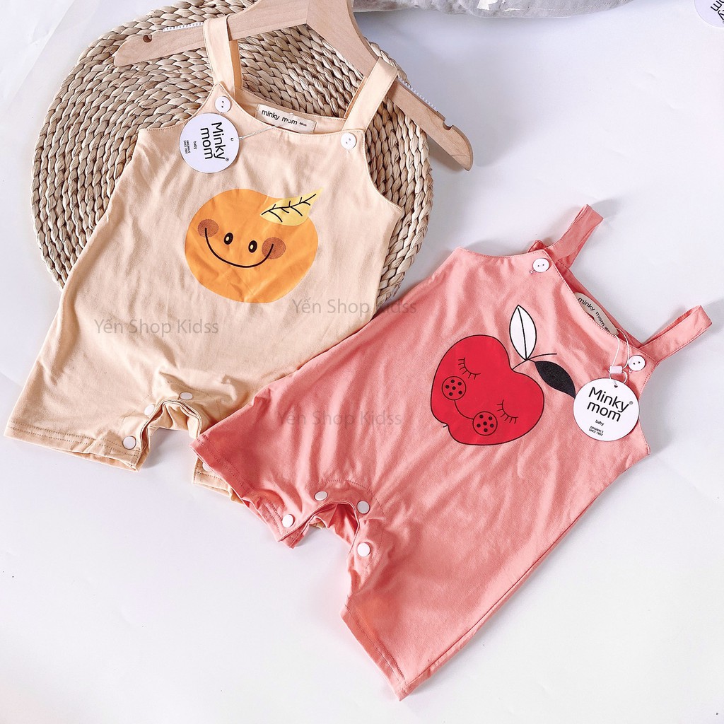 Sale !!! Bộ Body  2 Dây Dạng Yếm Chất Cotton 100 % Họa Tiết Quả Cho Bé_Super Sale (1375)