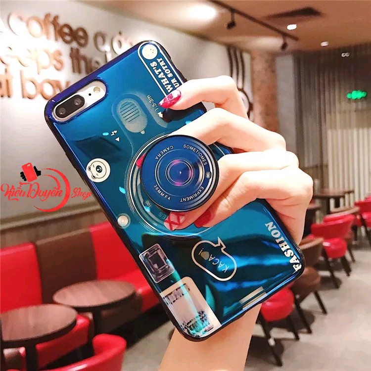 Ốp lưng Iphone hình máy ảnh 5,5s,6,6s,6 Plus,6s Plus7,8,7 Plus,8 Plus,X,Xs,Xs Max,XR,11,11 Pro Max tặng giá đỡ và dây