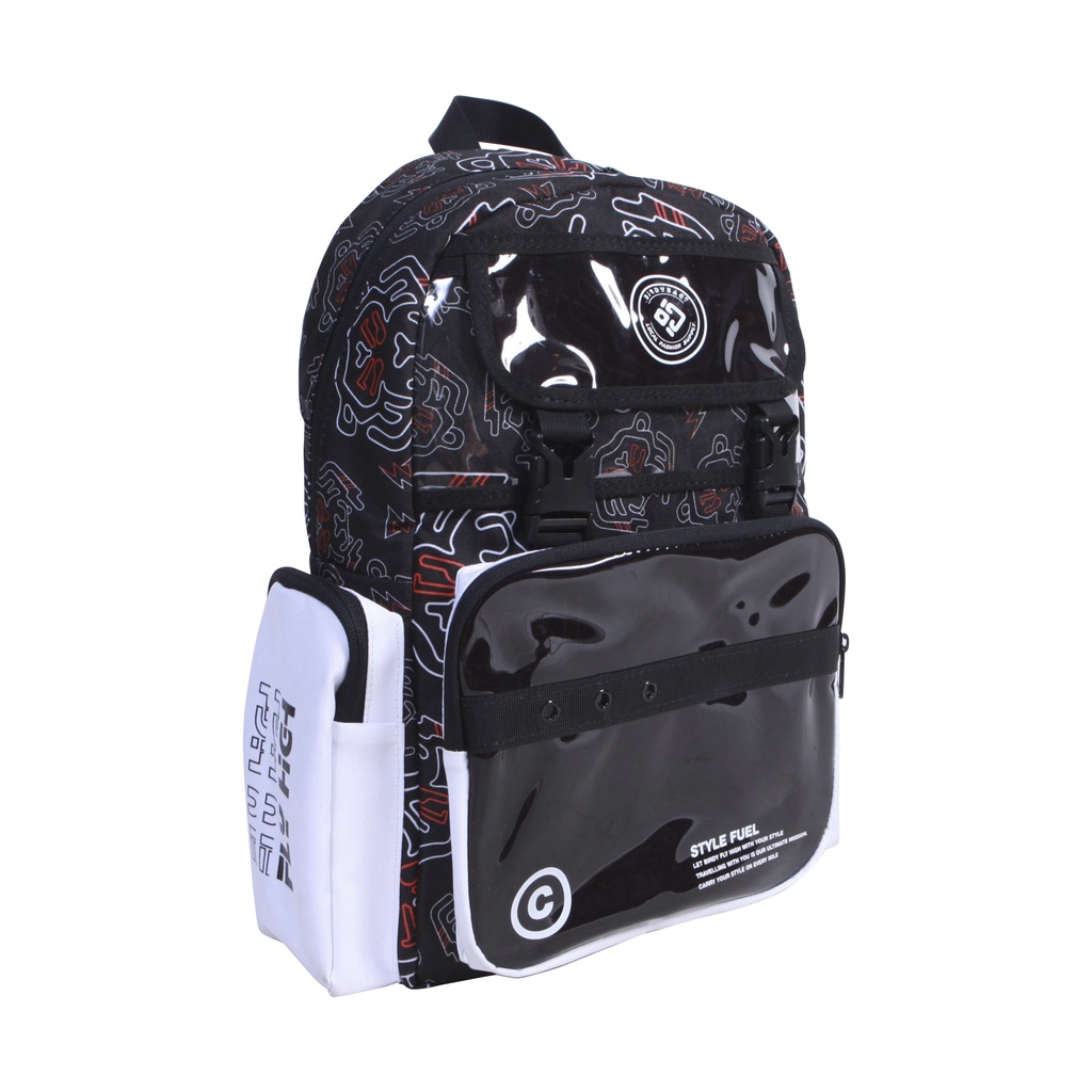 Balo nam đi học thời trang màu đen phối họa tiết  nam nữ Local Brand BIRDYBAG -  Style Fuel pattern TIGER backpack