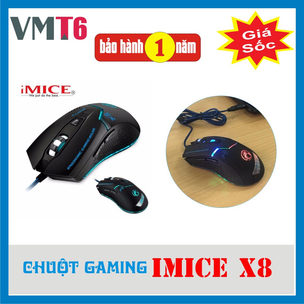 Chuột chuyên game IMICE X8 - Led đổi màu !