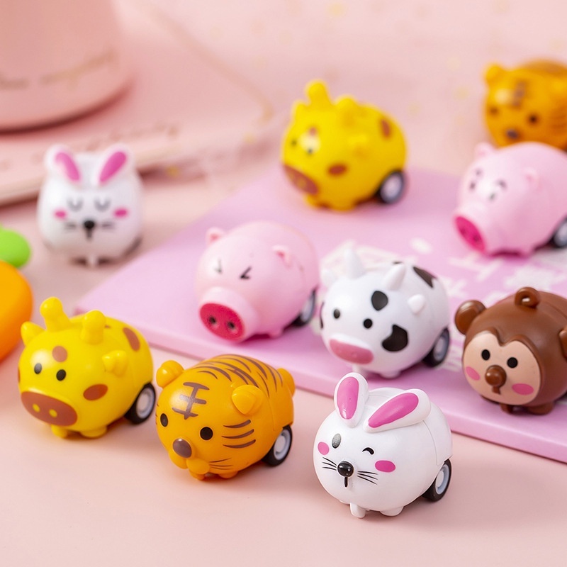 Bộ xe ô tô đồ chơi mini cho bé có dây cót chạy nhỏ nhắn xinh xắn tổng hợp rất nhiều loại xe khác nhau