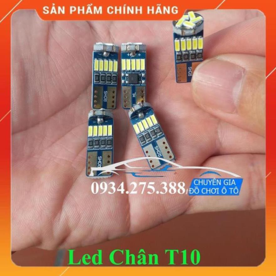 [HÀNG CAO CẤP] Bóng led trần xe, biển số cao cấp T10-4014-15 chip