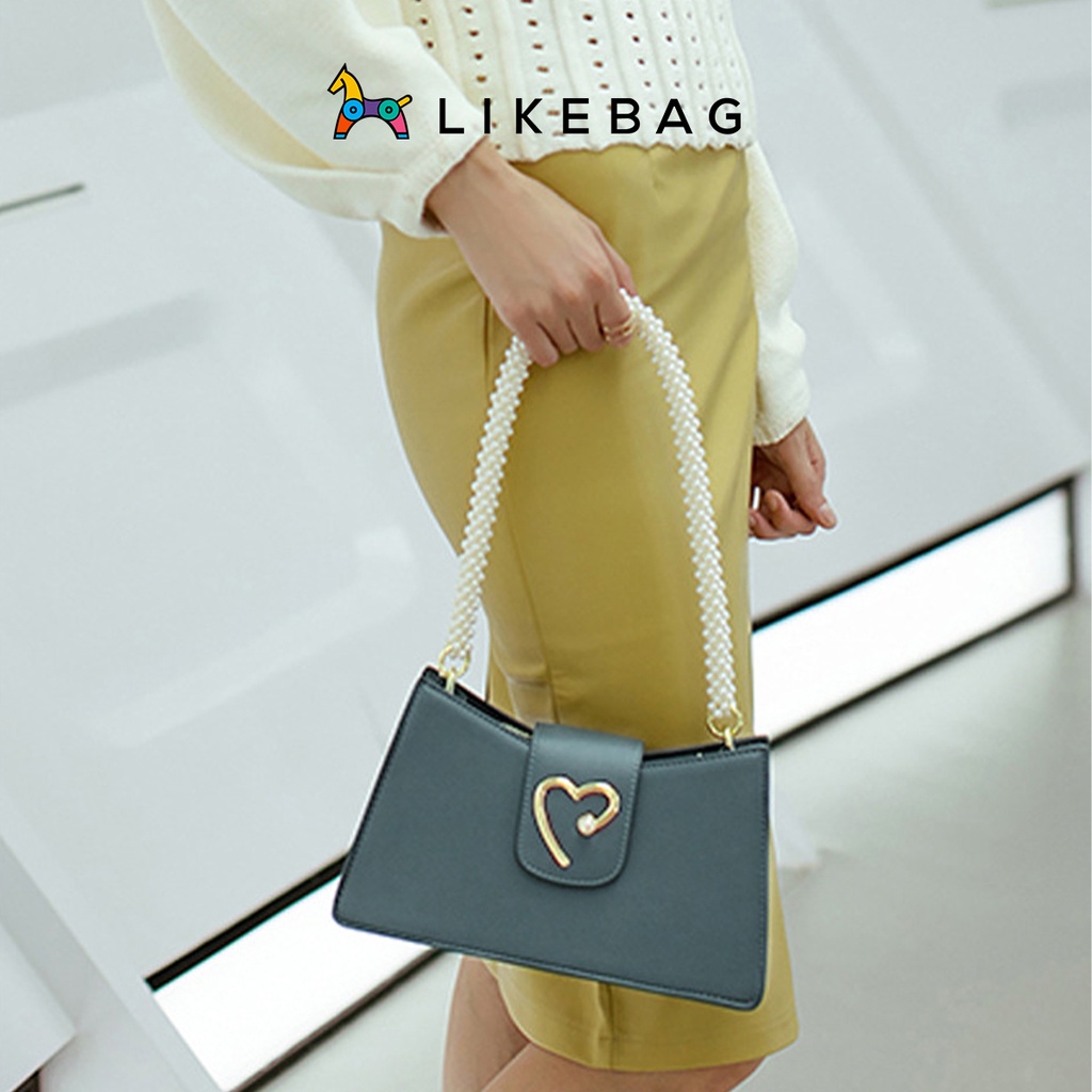Túi cầm tay, đeo vai nữ LIKEBAG dây ngọc trai thời trang cá tính 8667 - LIBAGI