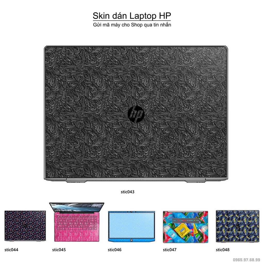 Skin dán Laptop HP in hình Hoa văn sticker nhiều mẫu 8 (inbox mã máy cho Shop)