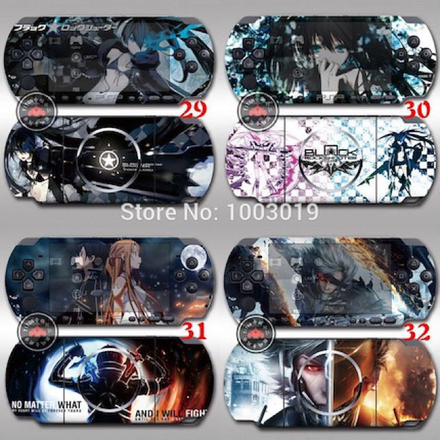 Dán skin trang trí cho máy psp2000 giao ngẫu nhiên Dán PSP 2000