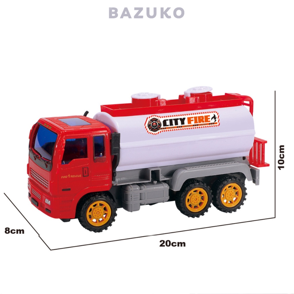 Đồ chơi ô tô mô hình set 6 xe cứu hoả cỡ lớn cho bé