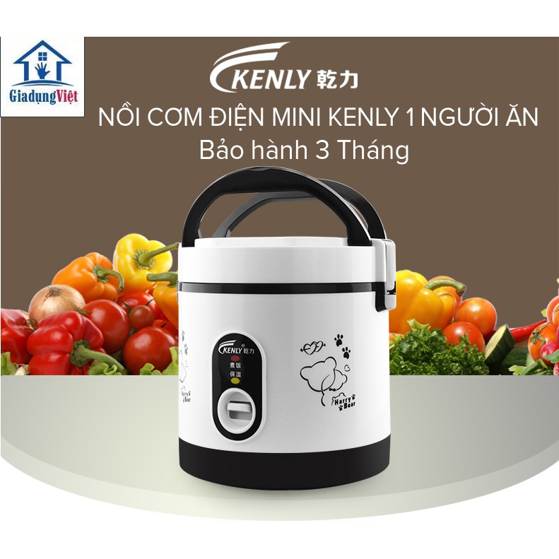 Nồi cơm mini KENLY có quai xách - Bảo hành 3 tháng