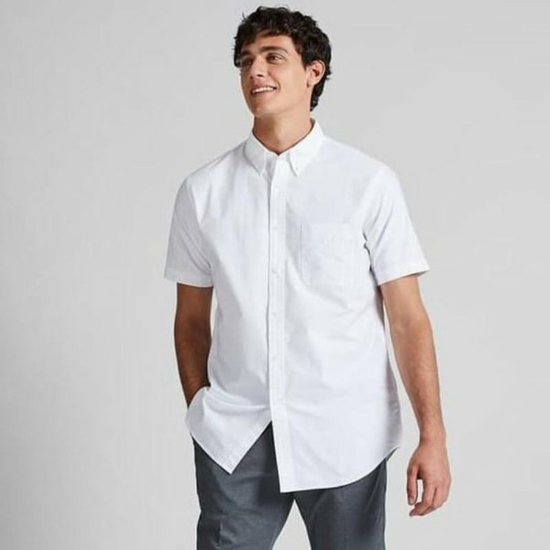 [Thanh Lí Tồn Size L]Áo Sơ Mi Nam Cộc Tay Uniqlo Oxford Vải Thoáng Mát ,Thấm Hút ,Lịch Lãm | BigBuy360 - bigbuy360.vn