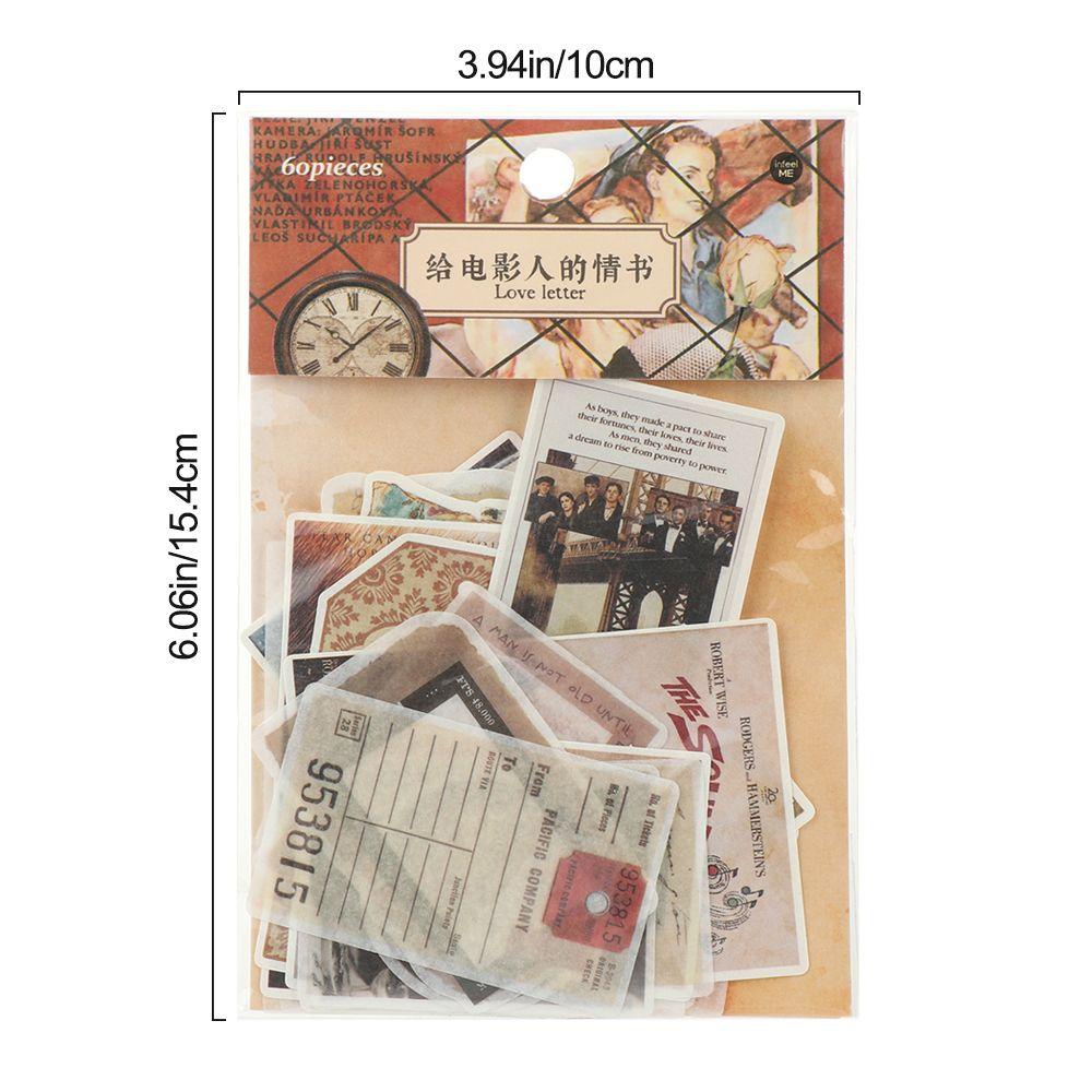 RAINBOW Thẻ Giấy Dán Trang Trí Album Ảnh Sáng Tạo Phong Cách Vintage