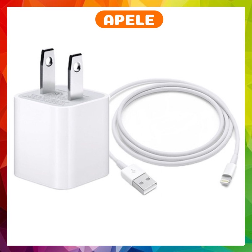 Bộ củ cáp sạc iphone dây sạc lightning không nóng máy chất lượng giá rẻ APELE