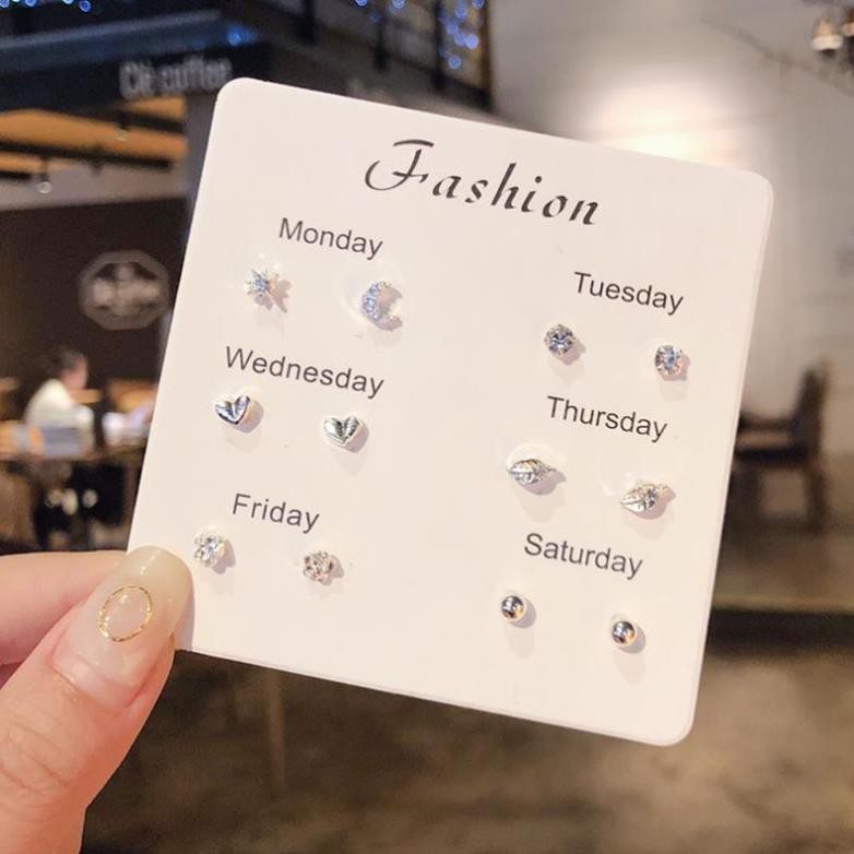 Set Khuyên Tai Thiết Kế Đơn Giản Phong Cách Hàn Quốc đẹp mê luôn dành cho các bạn nữ