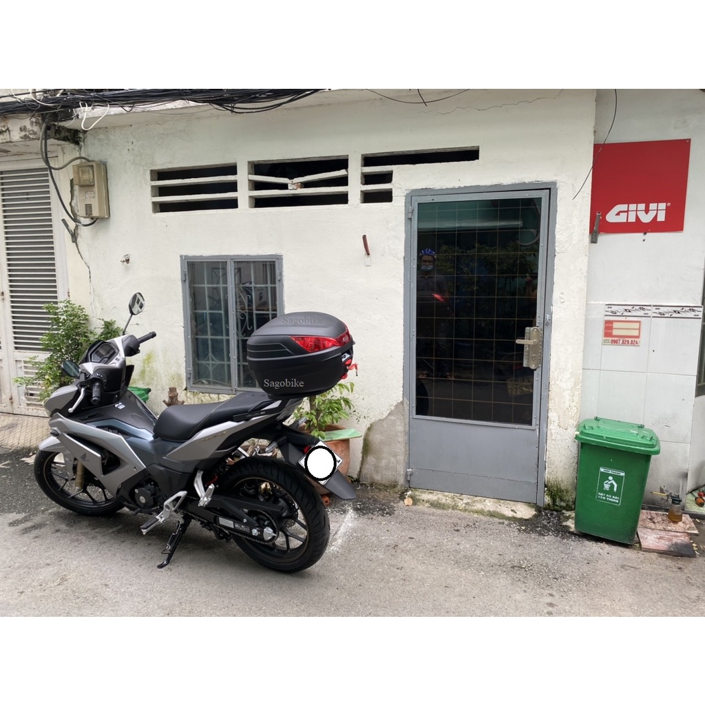 Thùng xe Winner X 2022, thùng Givi B27N và baga givi lắp cho Winner X V3, hàng Givi chính hãng, bảo hành 2 năm