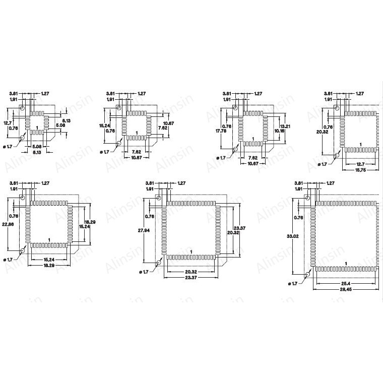 5PCS DIP/SMD SMT PLCC SOCKET ADAPTER IC Block 32P 44P 52P 68P 84P PLCC32 PLC. C44 PLCC52 PLCC68 PLCC84 32/44/52/68 Pin.