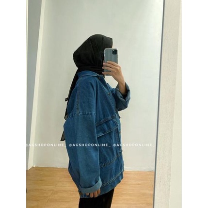 Áo Khoác denim oversized 03 Phong Cách Vintage 12.12