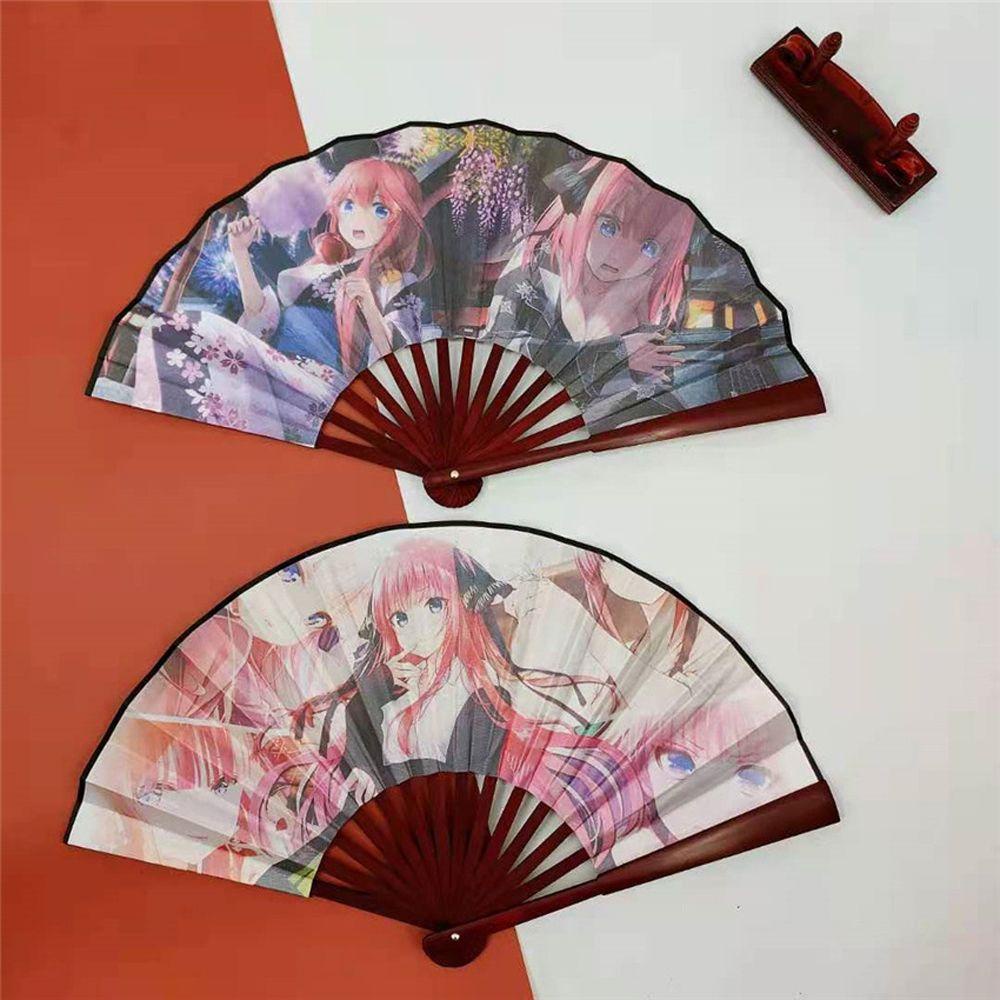Quạt Gấp Cầm Tay Nhiều Họa Tiết Phong Cách Anime Sáng Tạo