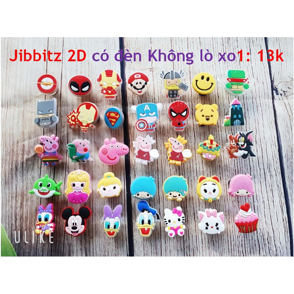 [Mã FASHIONT4MA2 giảm 10K đơn 50K] Jibbitz đèn , sticker có đèn, gắn dép crocs , dép sục, rẻ , đẹp