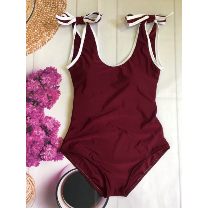 Bikini, Đồ Bơi Đi Biển Một Mảnh Thân Liền Nơ Hai Vai Dễ Thương NS10 | BigBuy360 - bigbuy360.vn
