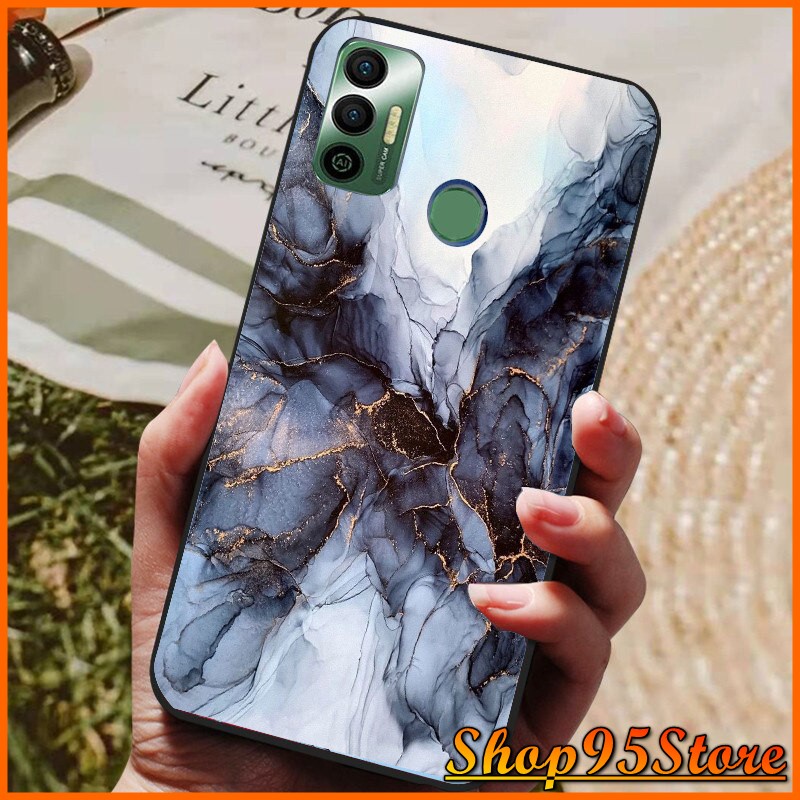 Ốp lưng Phủ bóng Tecno Pop 5 Lte  Spark 7 Pova 2 Pova 3 Spark 7T Spark 6 go họa tiết Vân đá cao cấp