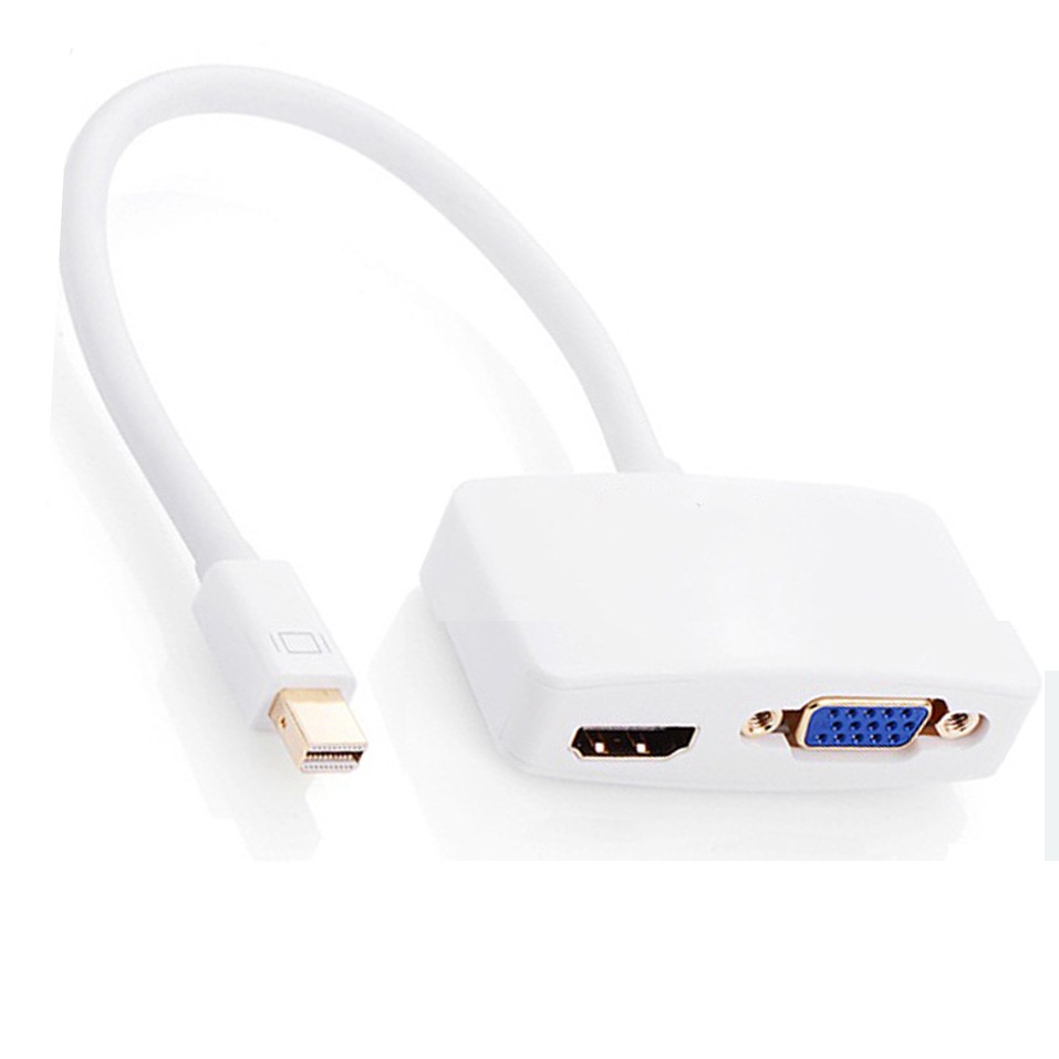 [Mã ELHACE giảm 4% đơn 300K] Cáp chuyển Mini Displayport ra HDMI và VGA cùng lúc - hỗ trợ Macbook, Surface