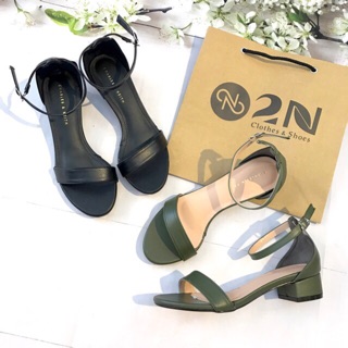 Sandal gót vuông 3p