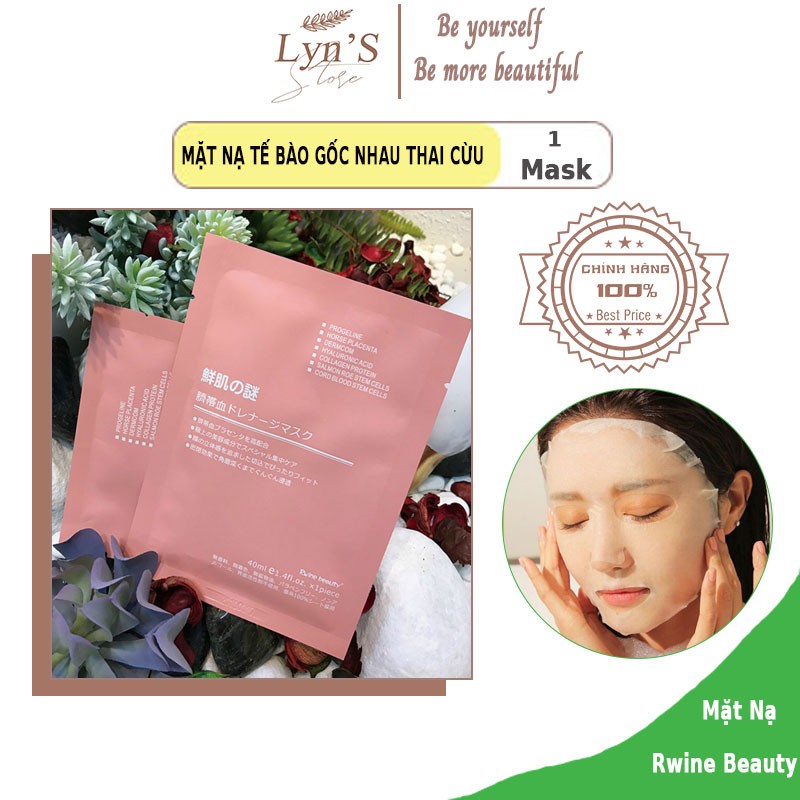 Mặt Nạ Nhau Thai Cừu  💘 𝑭𝑹𝑬𝑬𝑺𝑯𝑰𝑷 💘  Mặt Nạ Tế Bào Gốc - Mask Cuống Rốn Nhật Bản Rwine Beauty