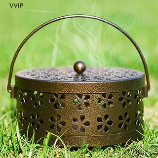 Hộp đựng nhang muỗi bằng thép mạ kẽm họa tiết hoa rỗng phong cách Bắc Âu cổ điển