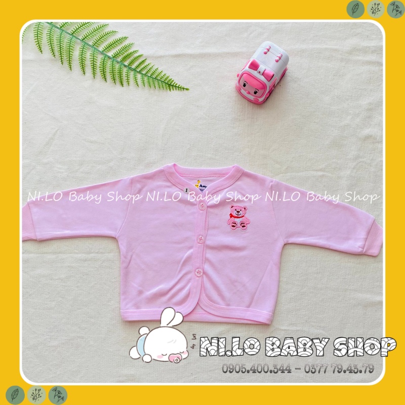 (Hàng chuẩn loại 1) Áo khoác dài tay AMAMIO thu đông đủ màu, vải cotton 2 lớp siêu thấm hút phù hợp cho trẻ sơ sinh